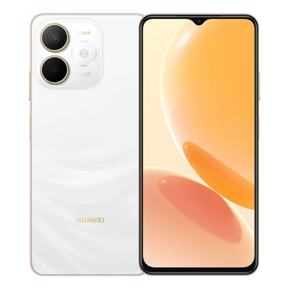 Huawei Enjoy 100 Glacier White Front and Back View