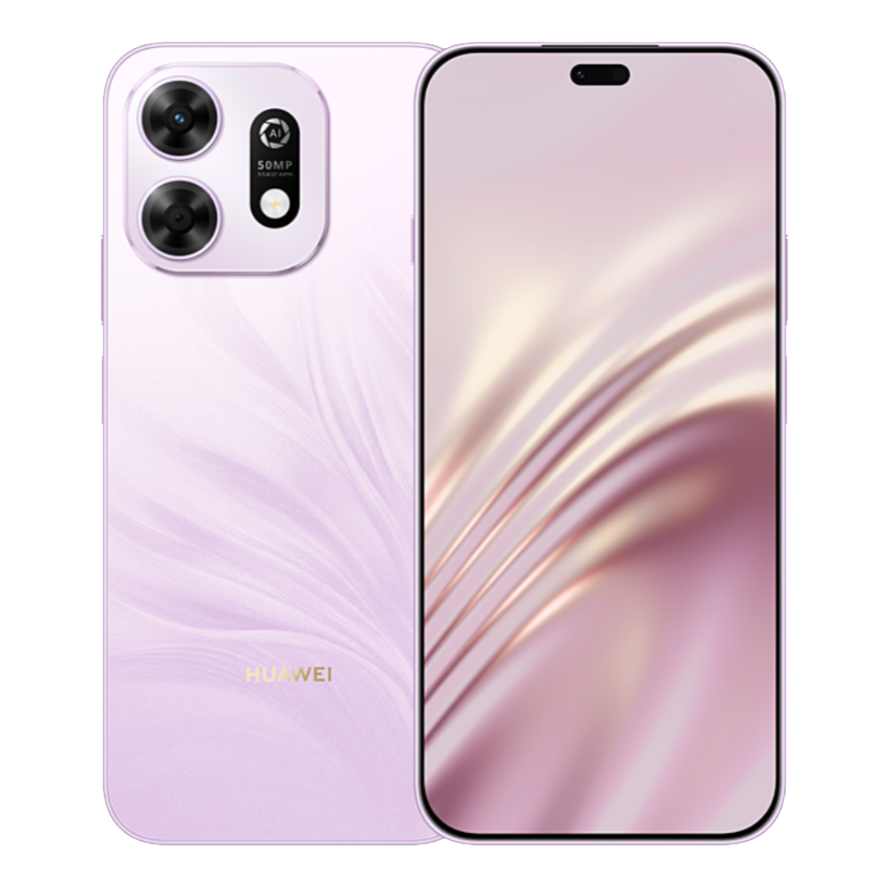 Huawei Enjoy 100 Pro Feather Purple Front and Back View