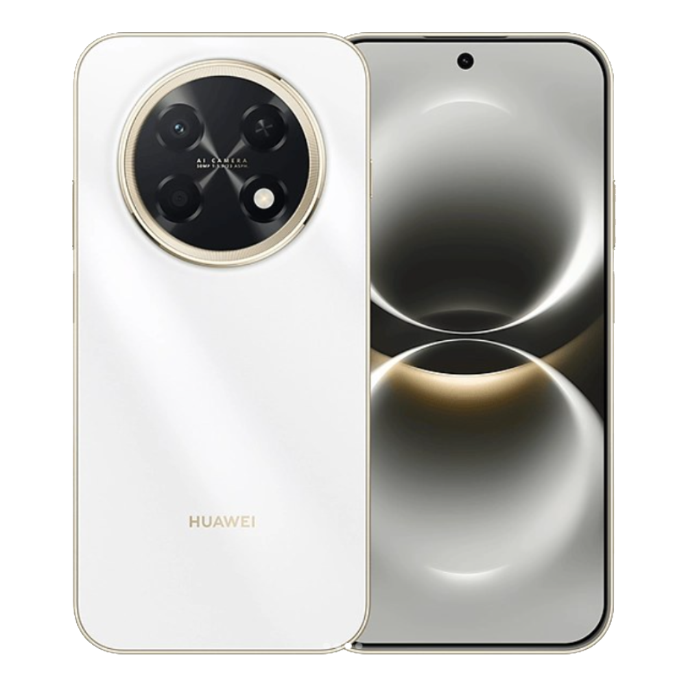 Huawei Enjoy 90 Pro Max front and back in Snow White