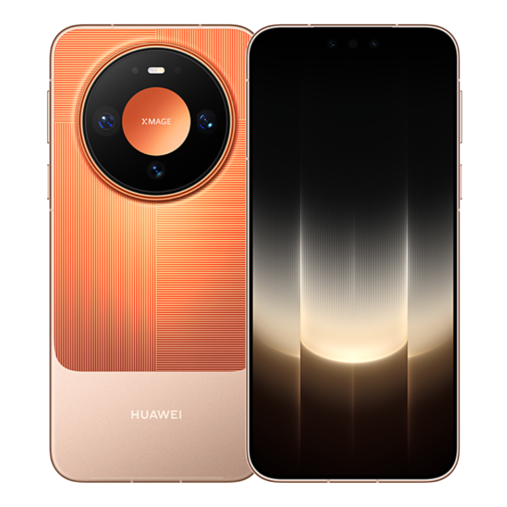 Huawei Mate 90 Pro Amber Orange Front and Back View