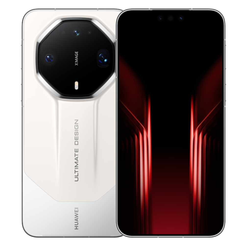 Huawei Mate 90 RS Ultimate Design Pure White Front and Back
