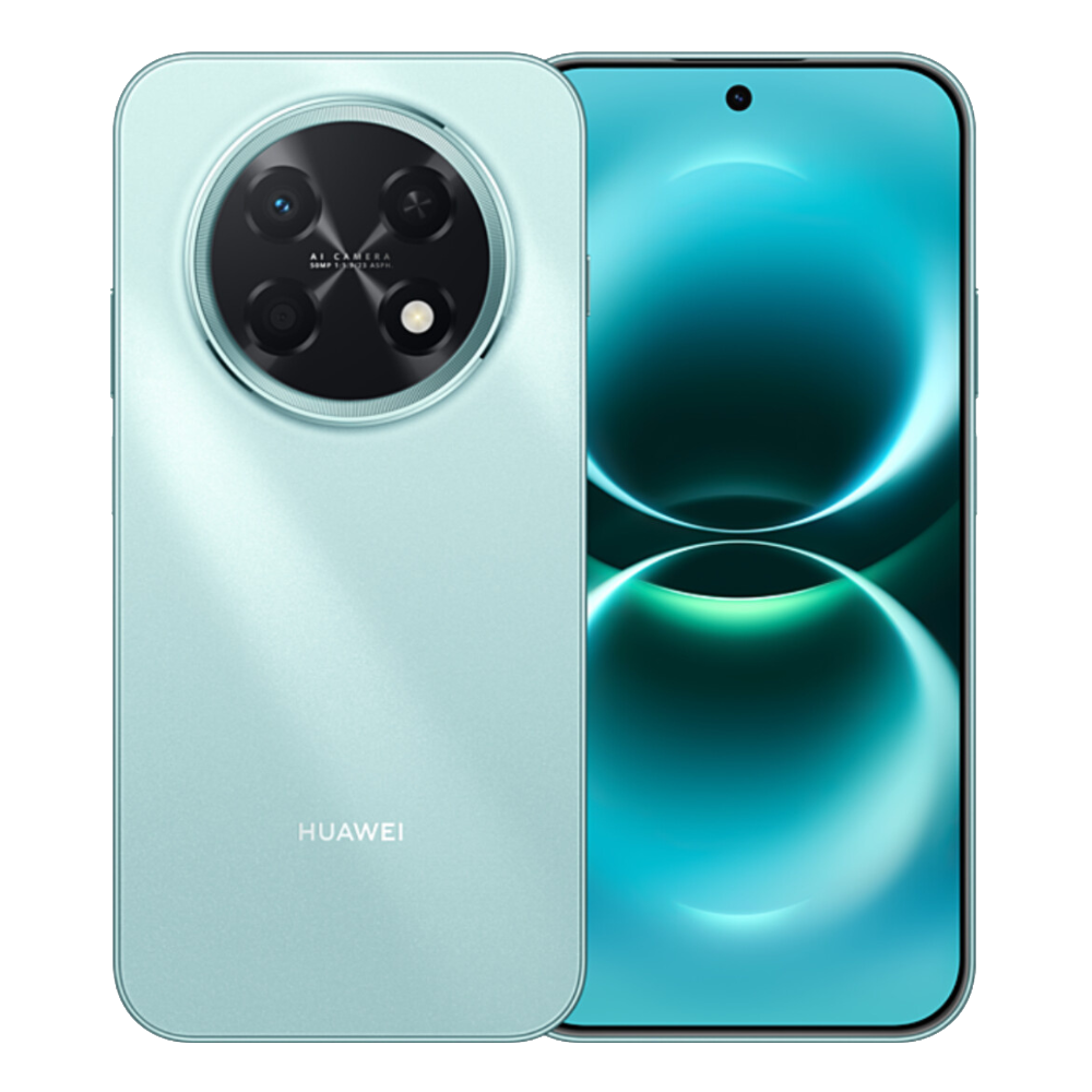 Huawei Nova 15 Max front and back in Lake Cyan