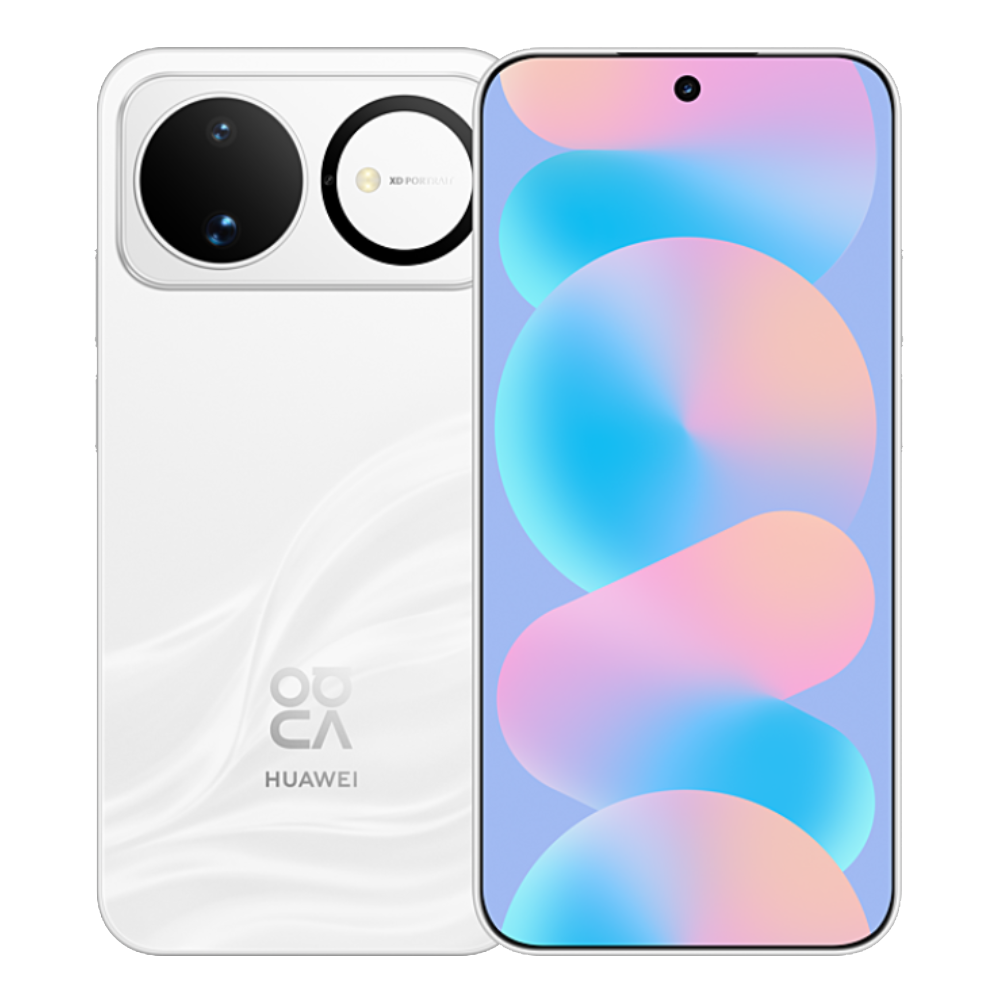 Huawei Nova 16 Front and Back in Sky White