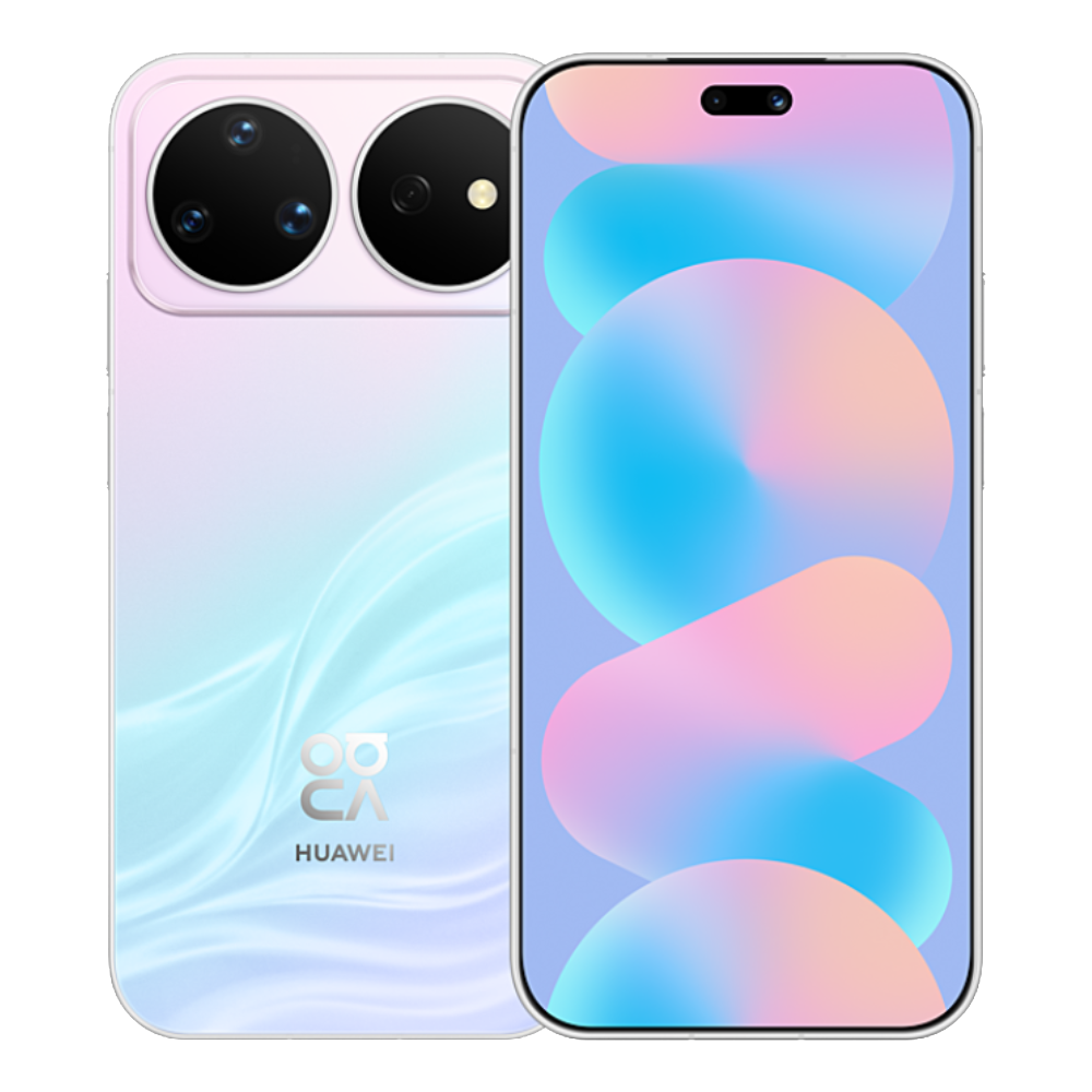 Huawei Nova 16 Pro Front and Back in Iridescent Mother-of-Pearl