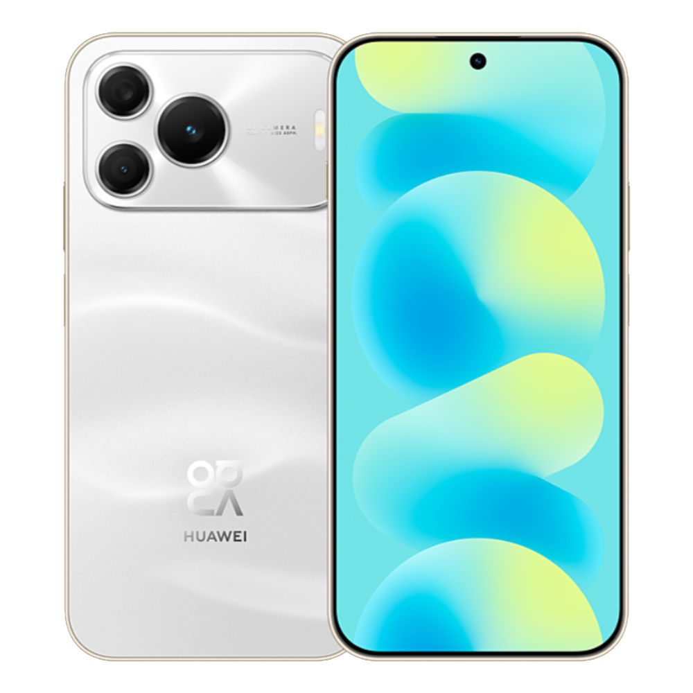 Huawei nova 16 SE Front and Back in White at the Horizon