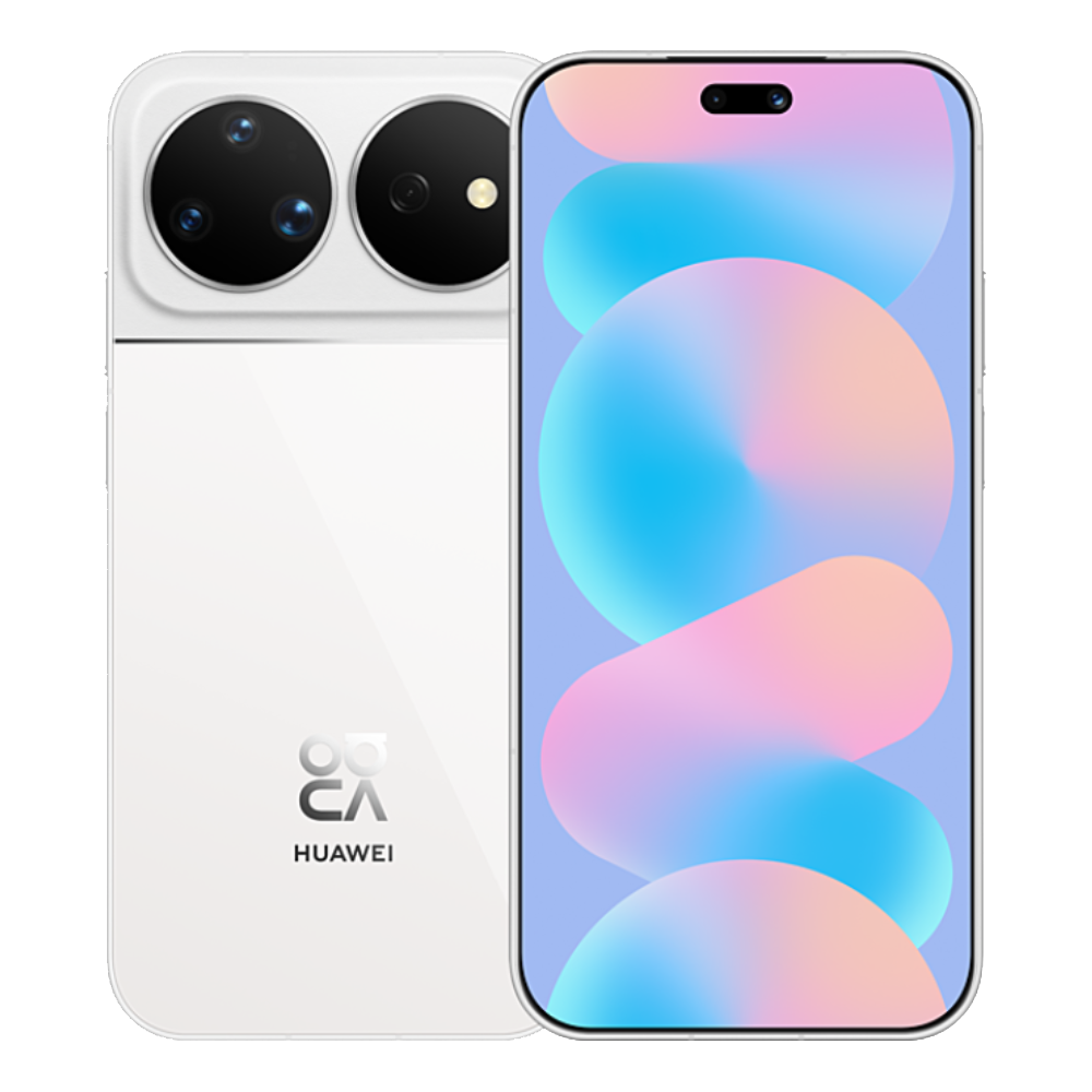 Huawei Nova 16 Ultra Front and Back in White Horizon