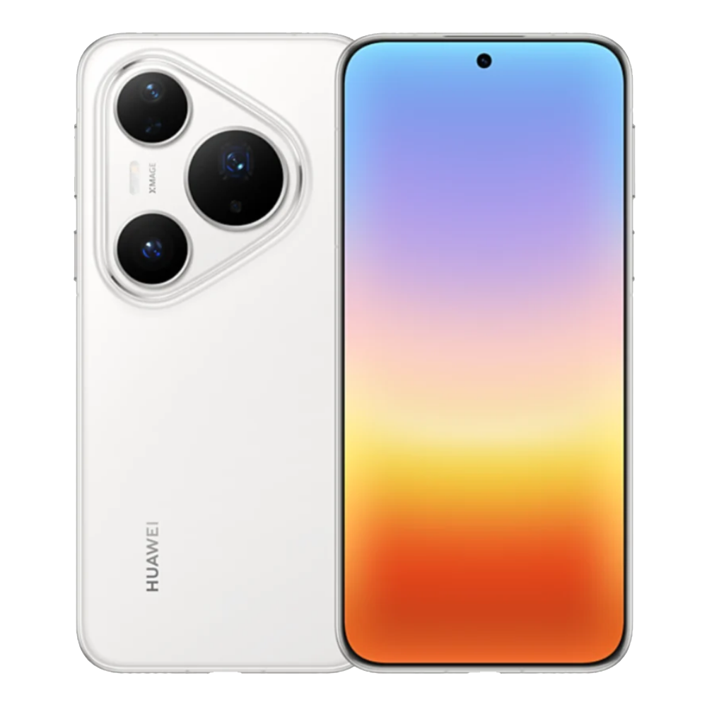 Huawei Pura 90 Plus Snow White Front and Back View
