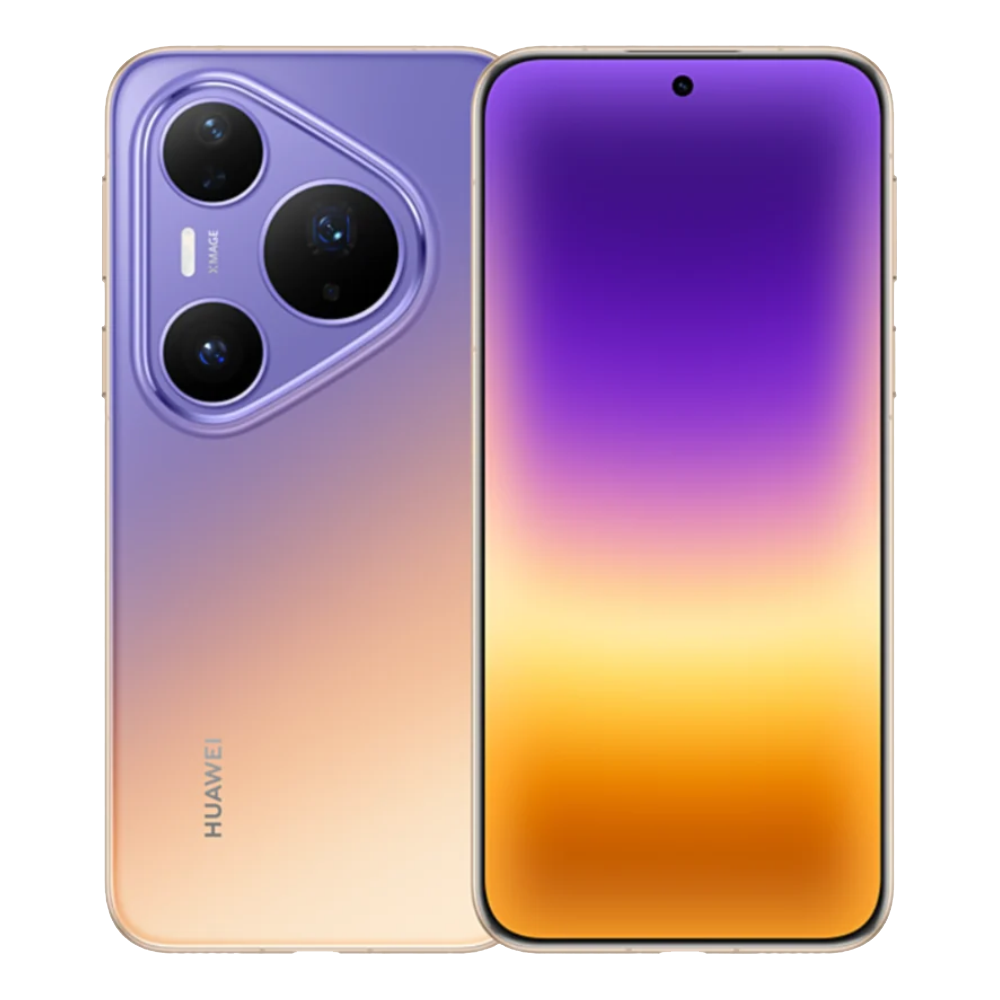 Huawei Pura 90 Plus Sunset Purple Front and Back View