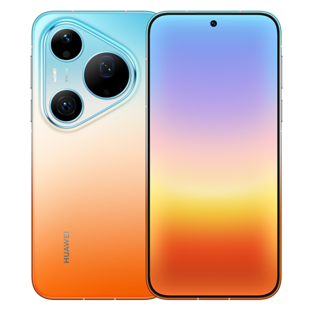 Huawei Pura 90 Pro Max Orange Ocean Front and Back