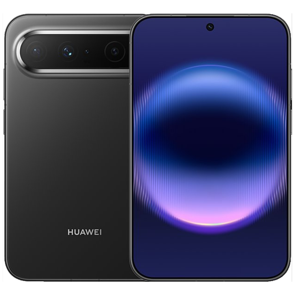 Huawei Pura X View Front and Back in Phantom Night Black