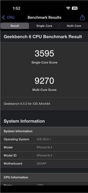 Geekbench 6 Geekbench 6