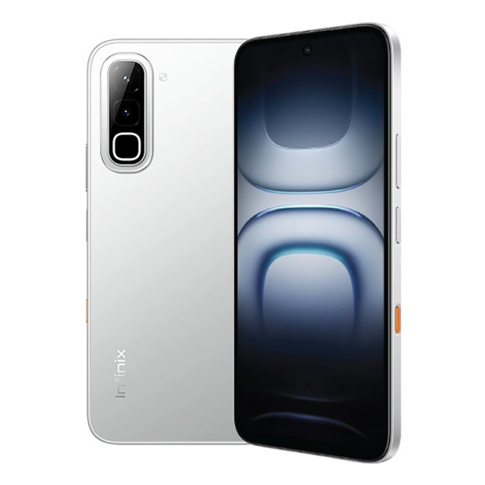 Infinix Hot 70 Front Back and Side in White