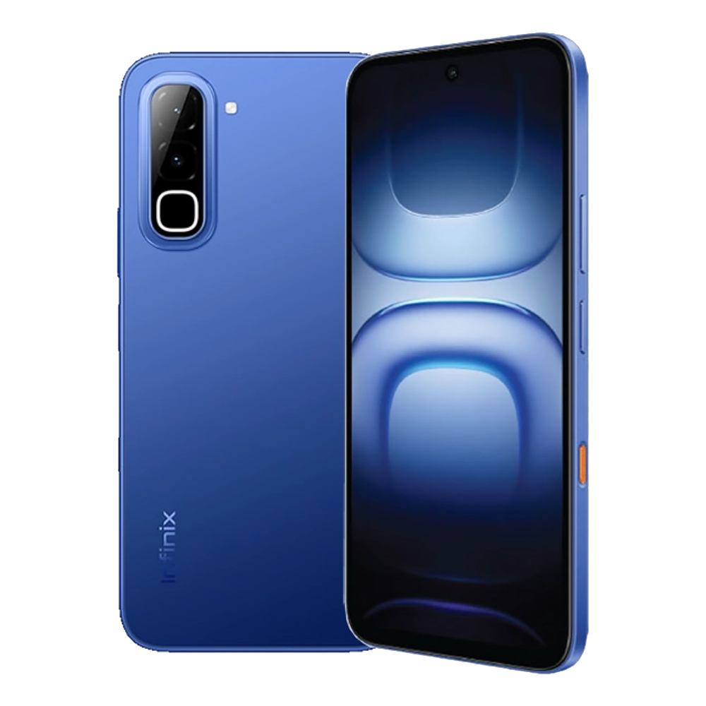 Infinix Hot 70 Front Back and Side in Blue