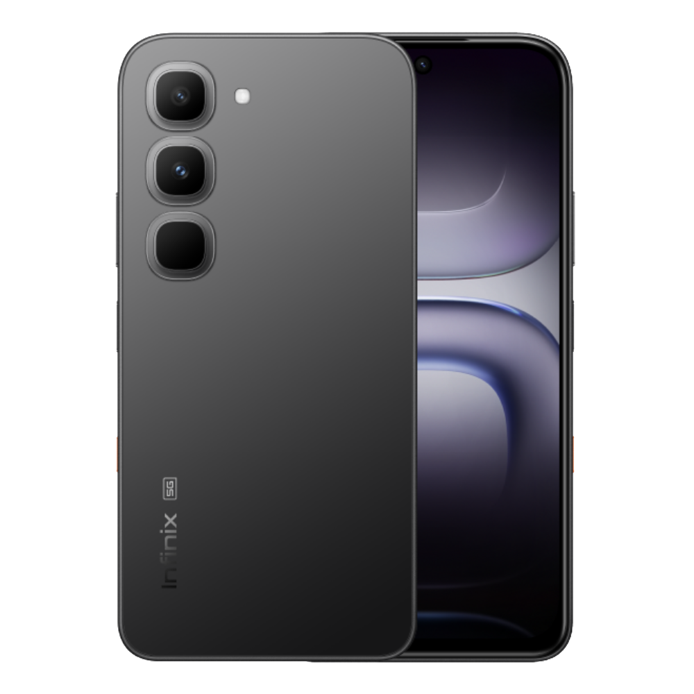 Infinix Hot 70 Pro 5G Front and Back in Night Pulse