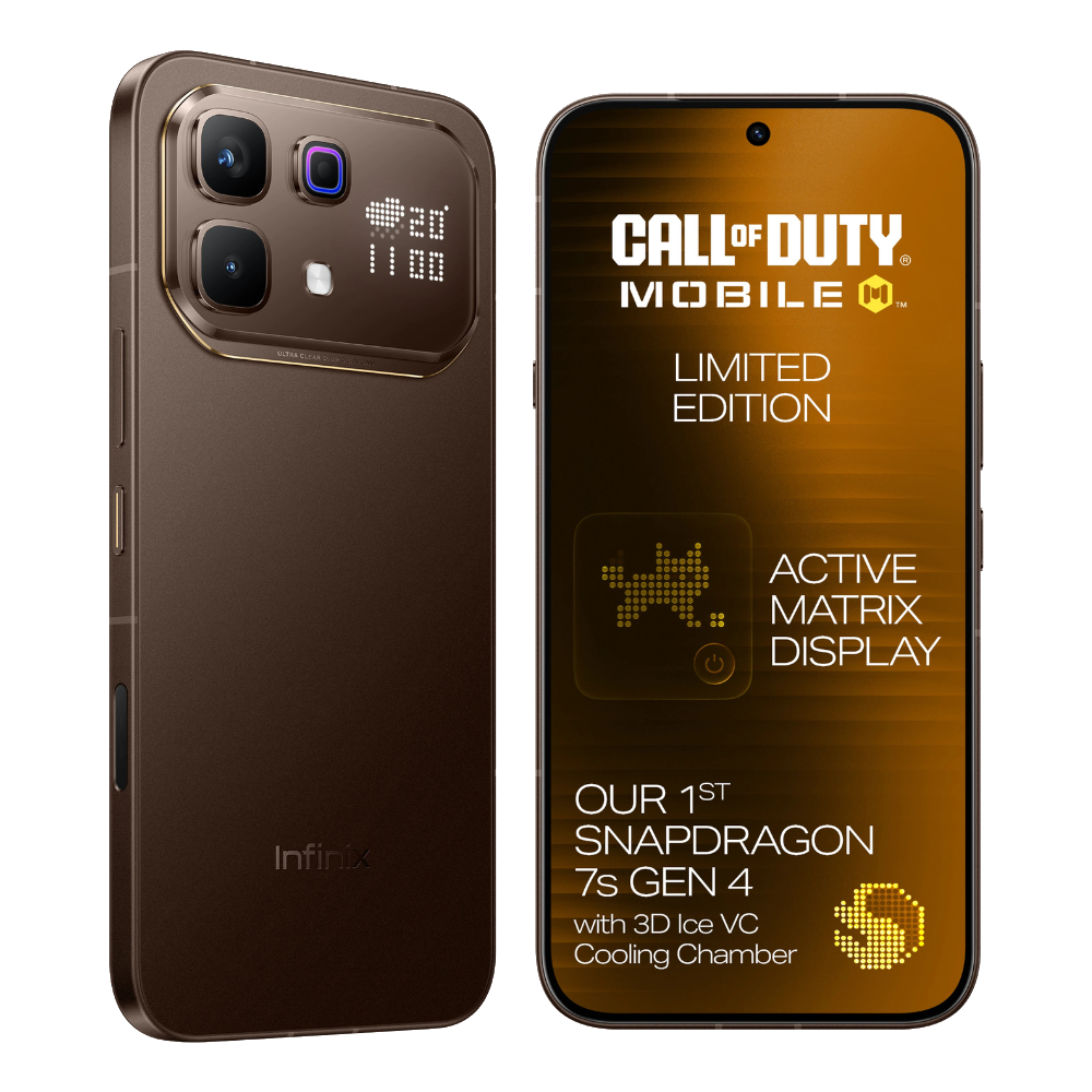 Infinix Note 60 Pro front and back in Tactical ED(Mocha Brown)