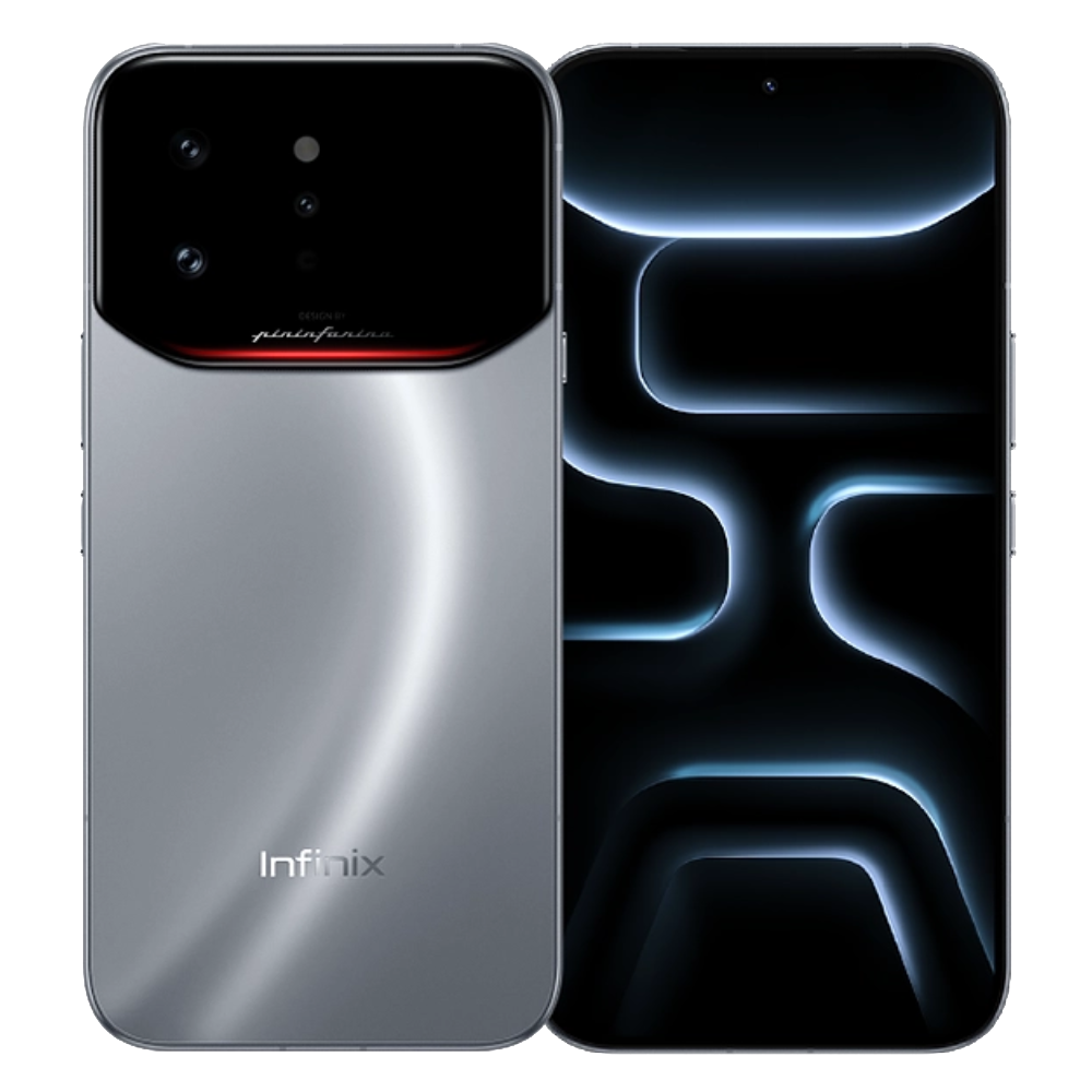 Infinix Note 60 Ultra Roma Silver Front and Back