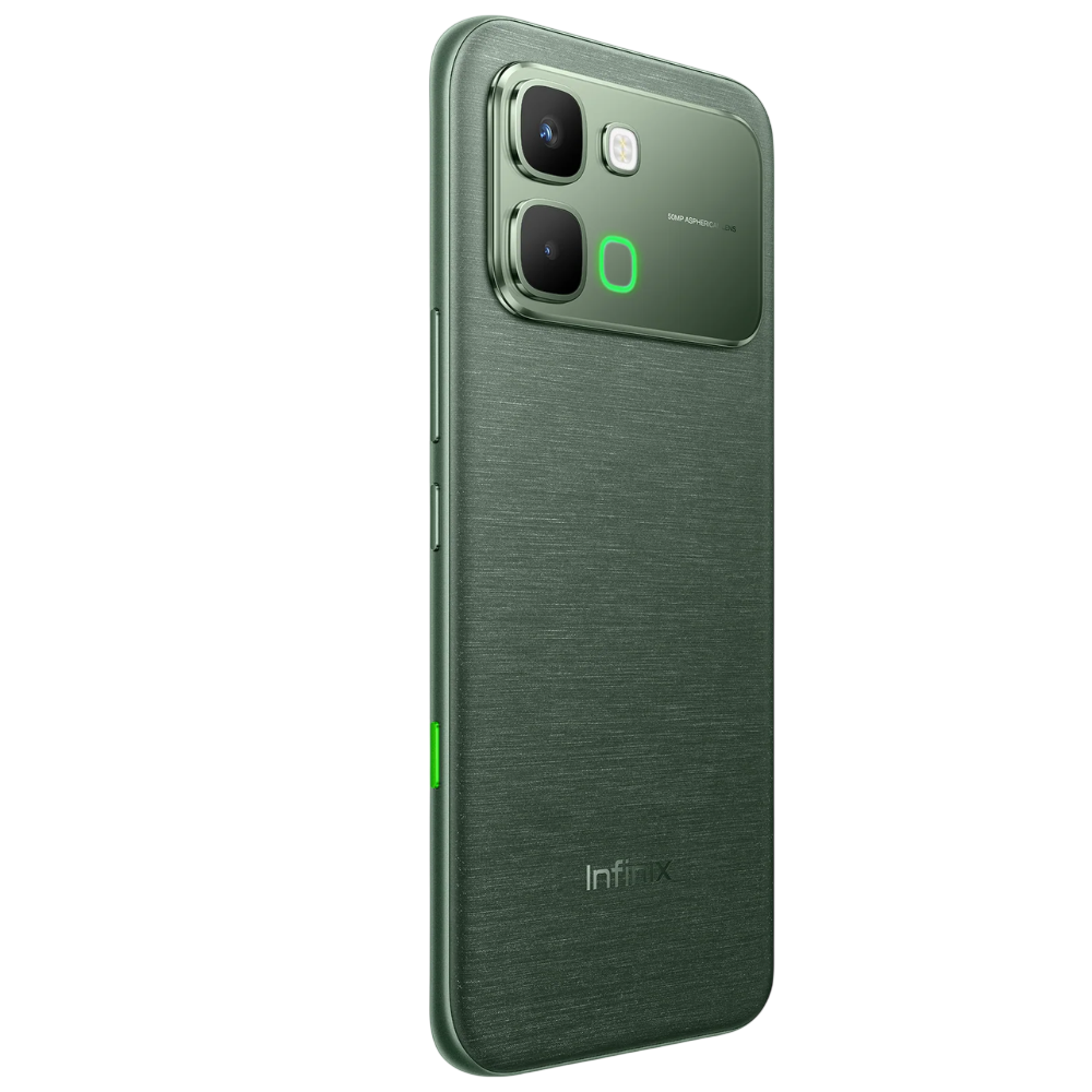 Infinix Note Edge 5G Silk Green Side View
