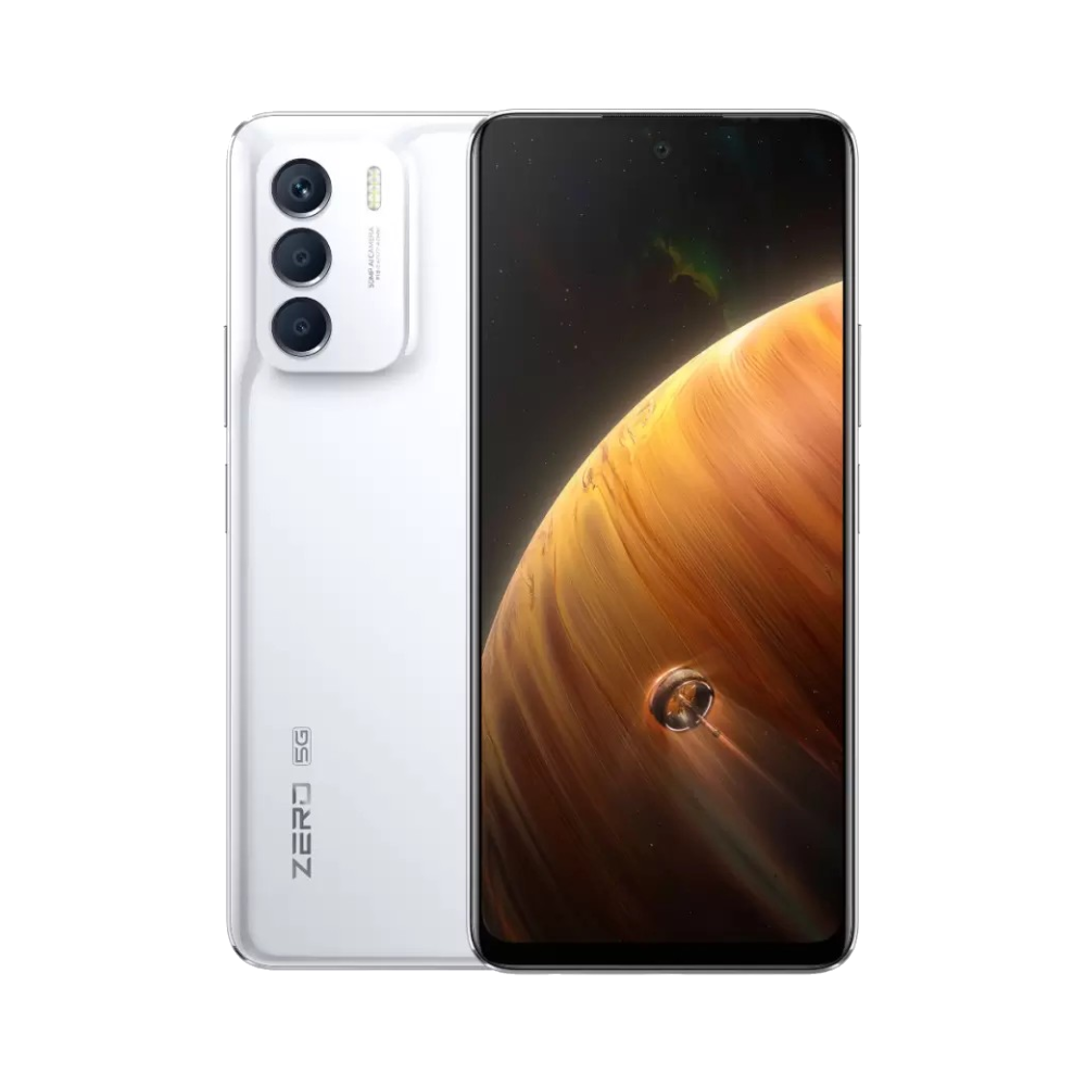 Infinix Zero 5G 2023 Pearly White Front and Back