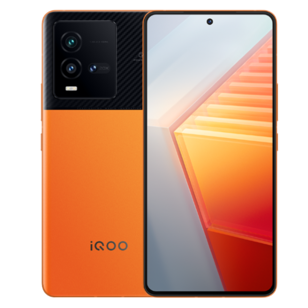 iQOO 10 front back Orange