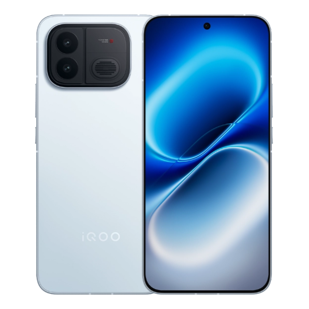 iQOO Neo 12 Frostblade Blue Front and Back View