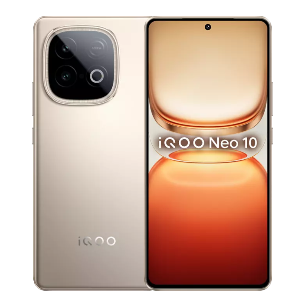 iQOO Neo 10 Titanium Chrome Front and Back