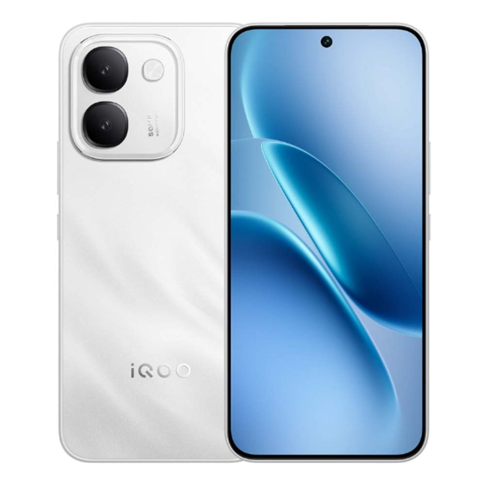 iQOO Z11S Front and Back in Snow Island White