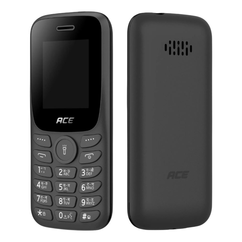 itel ACE 3 Heera Front Back and Side in Black