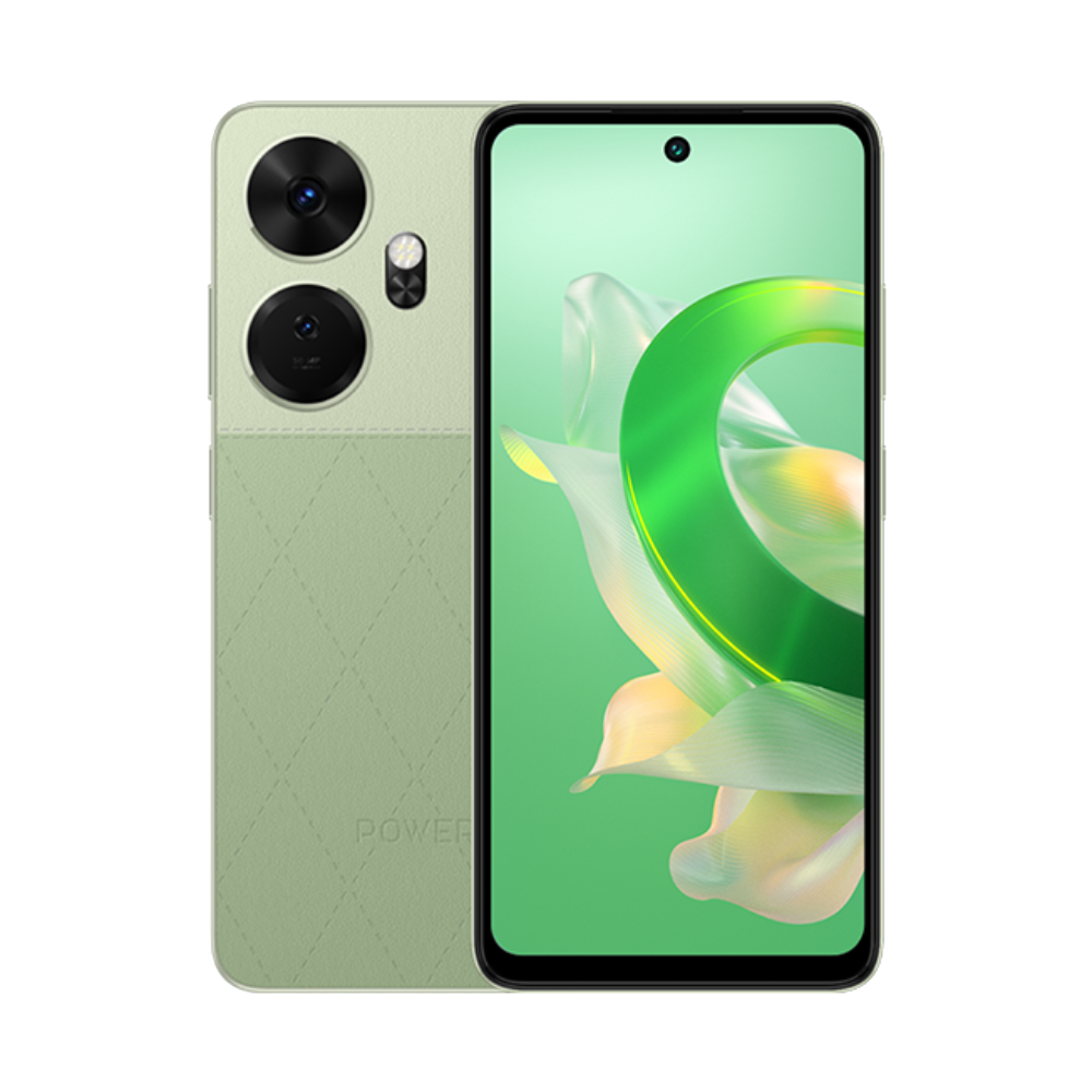 itel P55 Plus Royal Green Front and Back