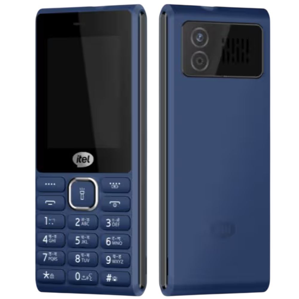 Itel Power 451 Blue Front and Back