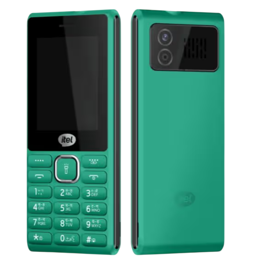 Itel Power 451 Green Front and Back