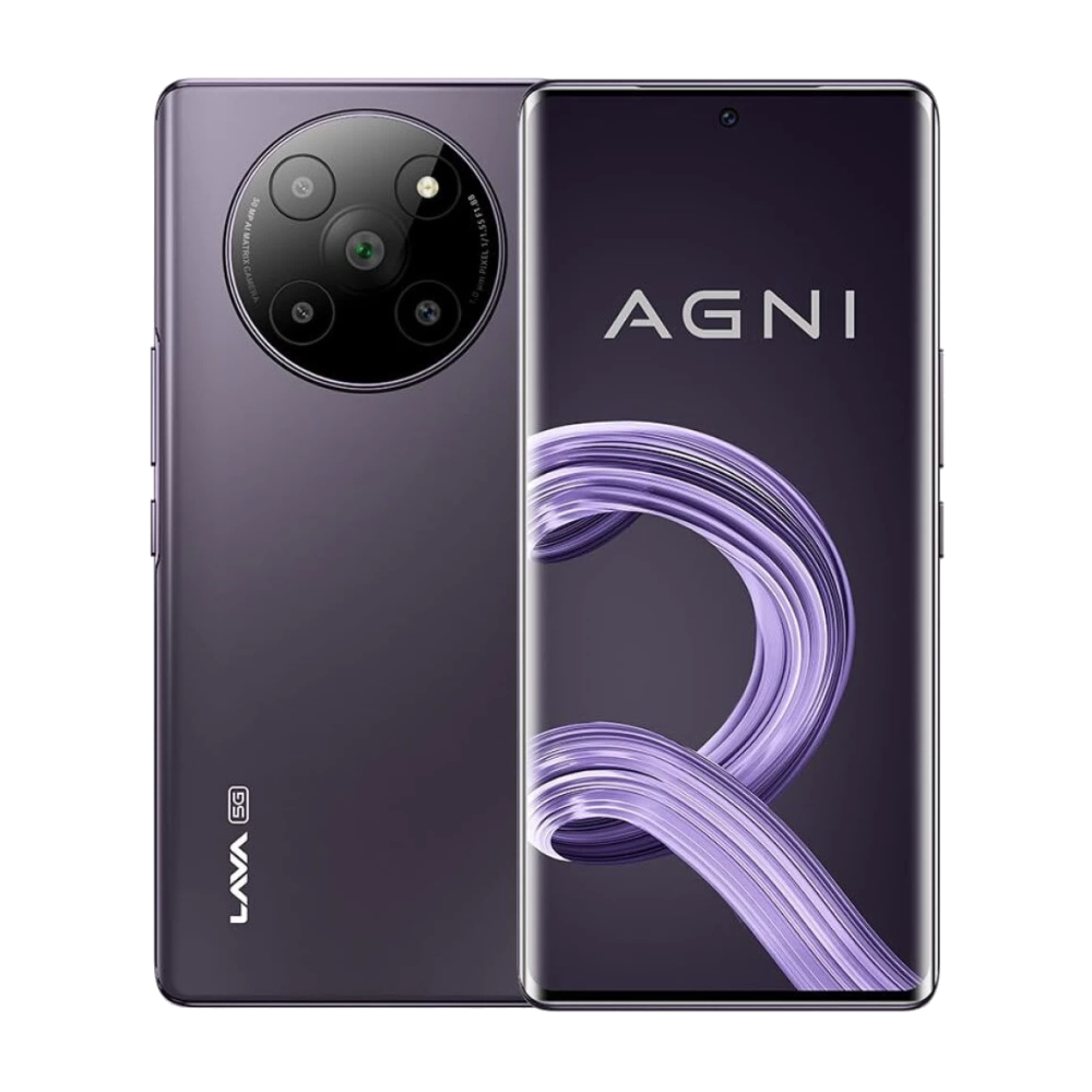 Lava Agni 2 Glass Heather Front and Back