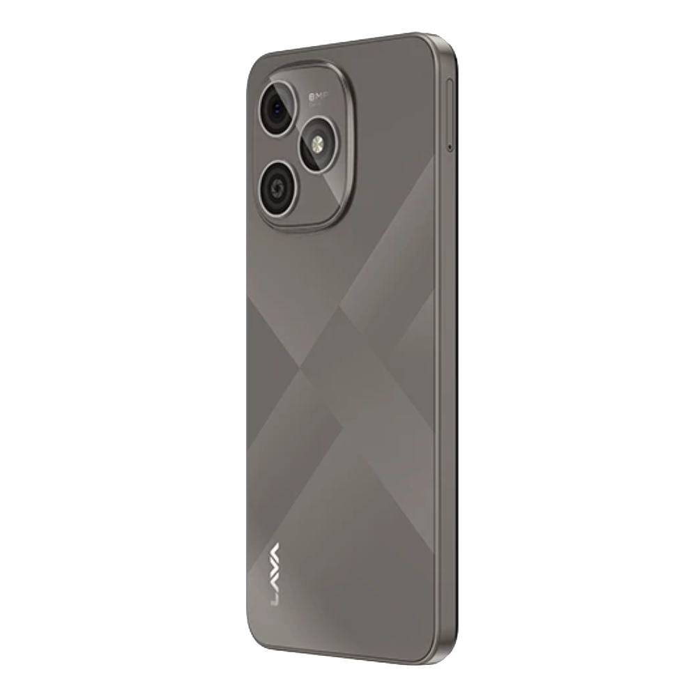 Lava Bold N4 Lite Ghost Silver Side and Back view