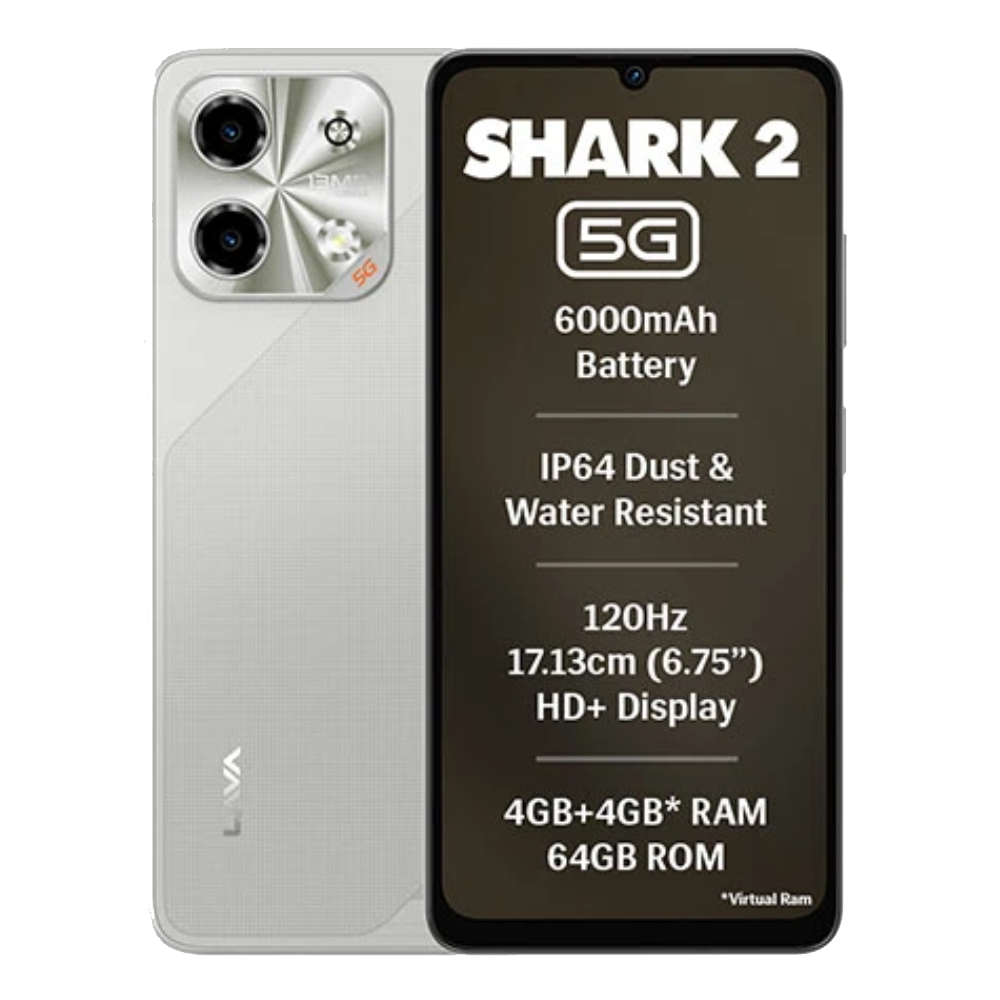 Lava Shark 2 5G Front and Back in Sonar Gold