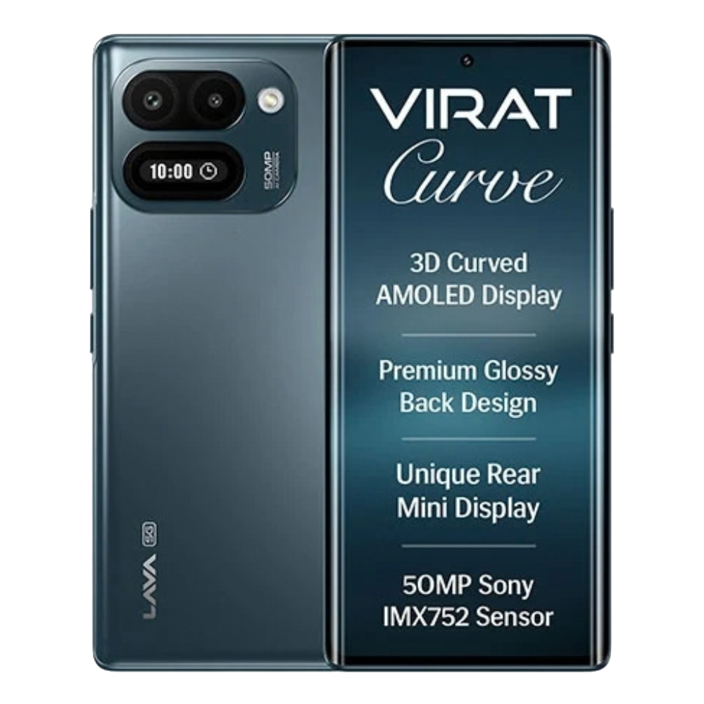 Lava Virat Curve 5G Makrana Ivory Front and Back View