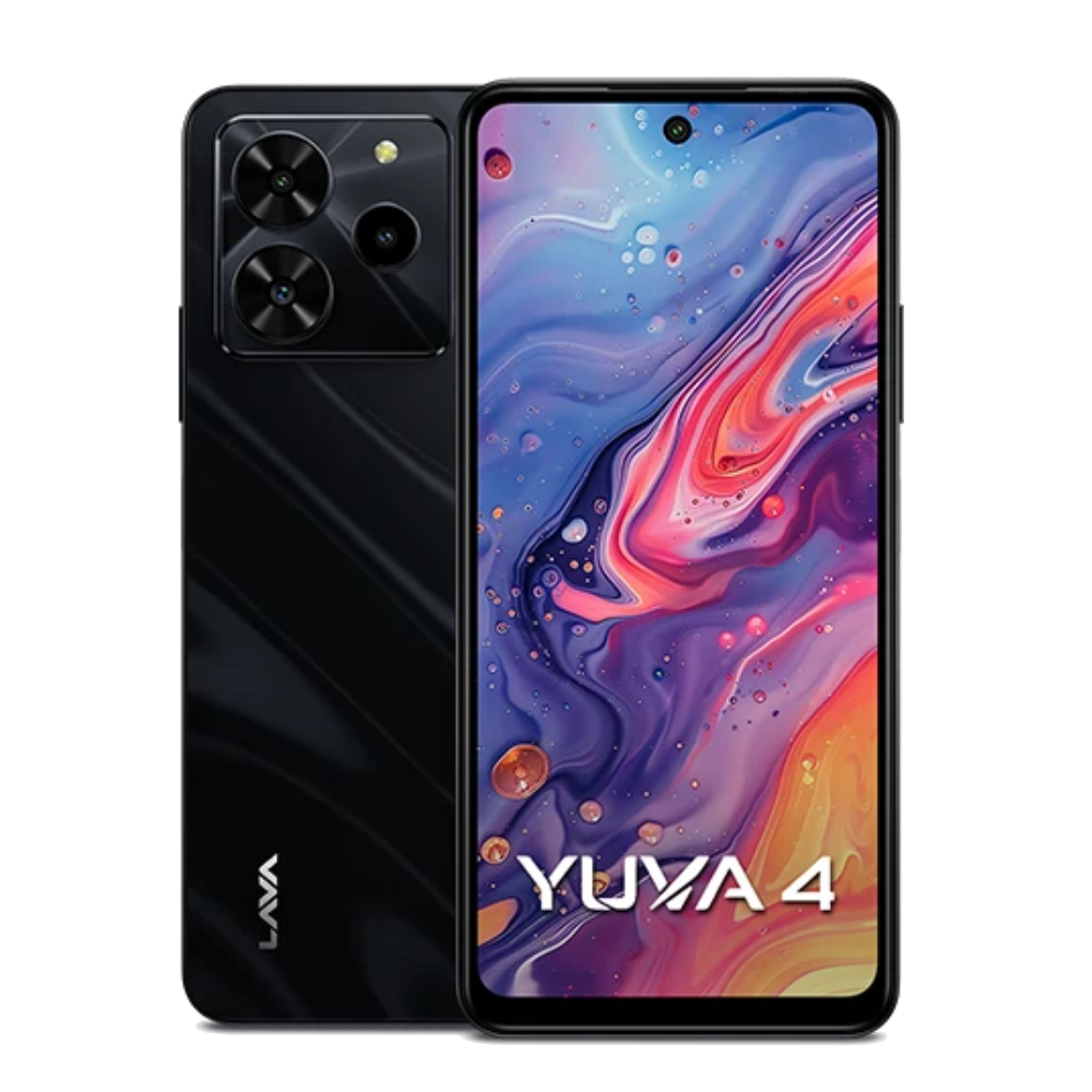 Lava Yuva 4 Front Back Glossy Black