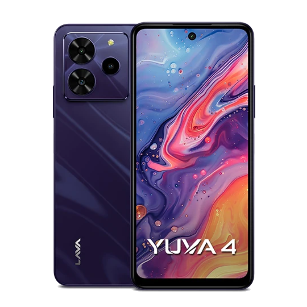 Lava Yuva 4 Front Back Glossy Purple