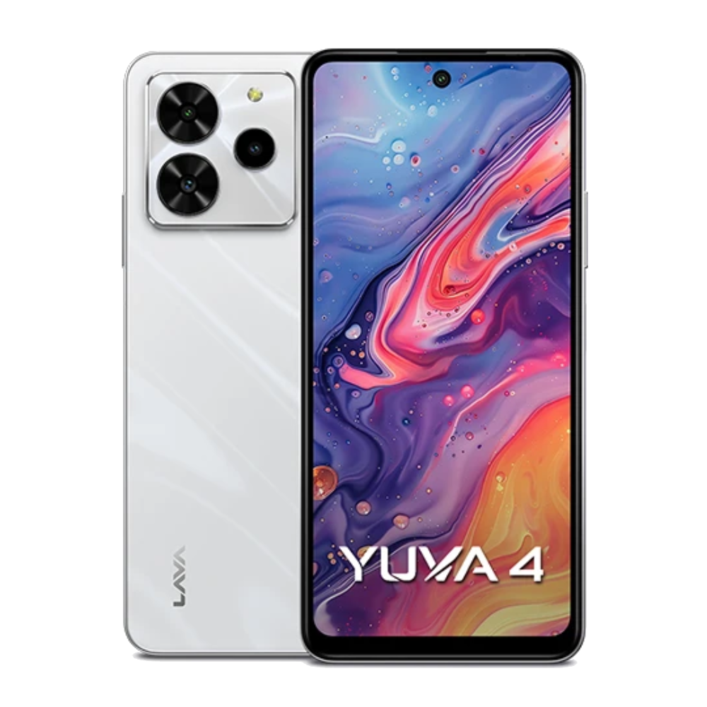 Lava Yuva 4 Front Back Glossy White