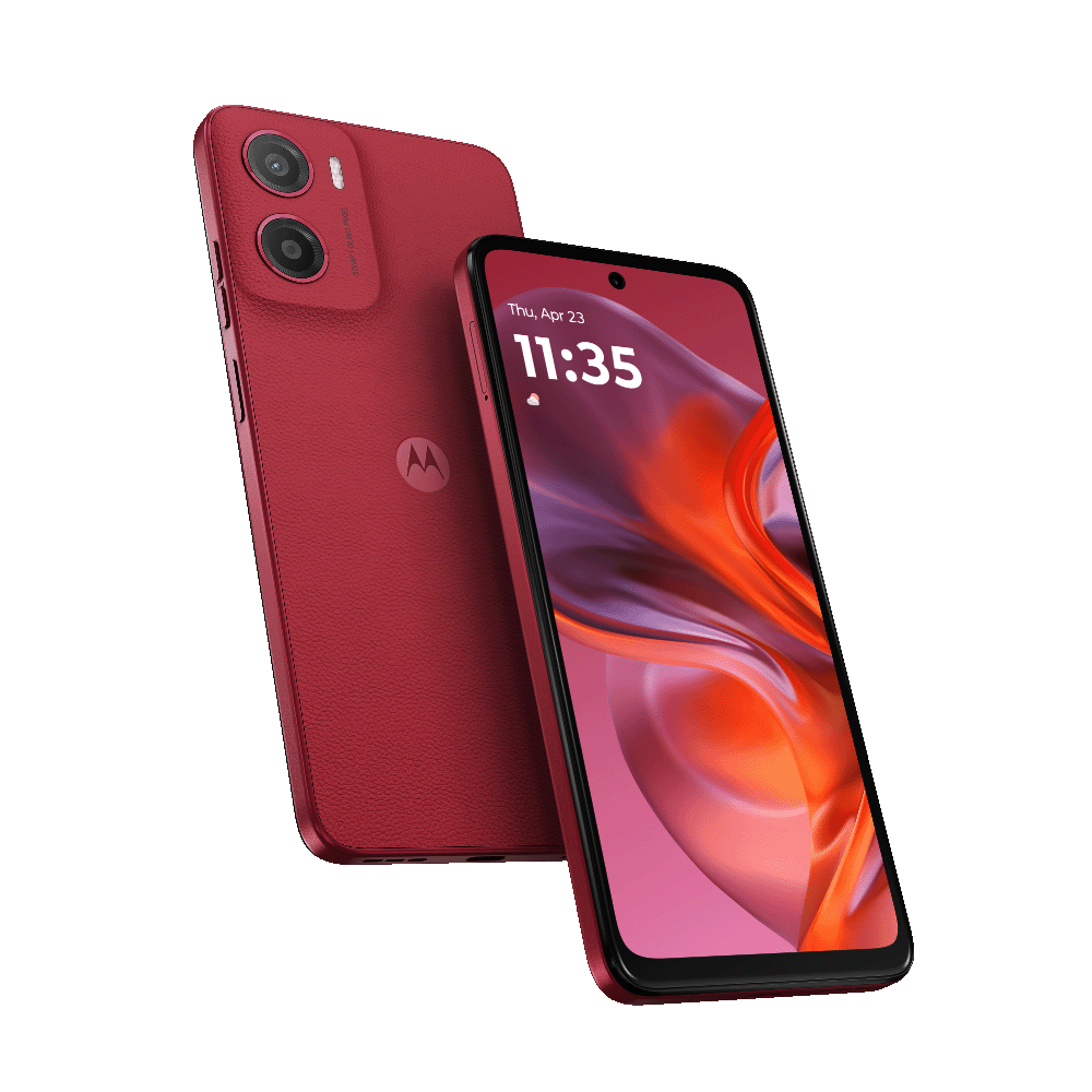 Moto G05 Front and Back Plum Red