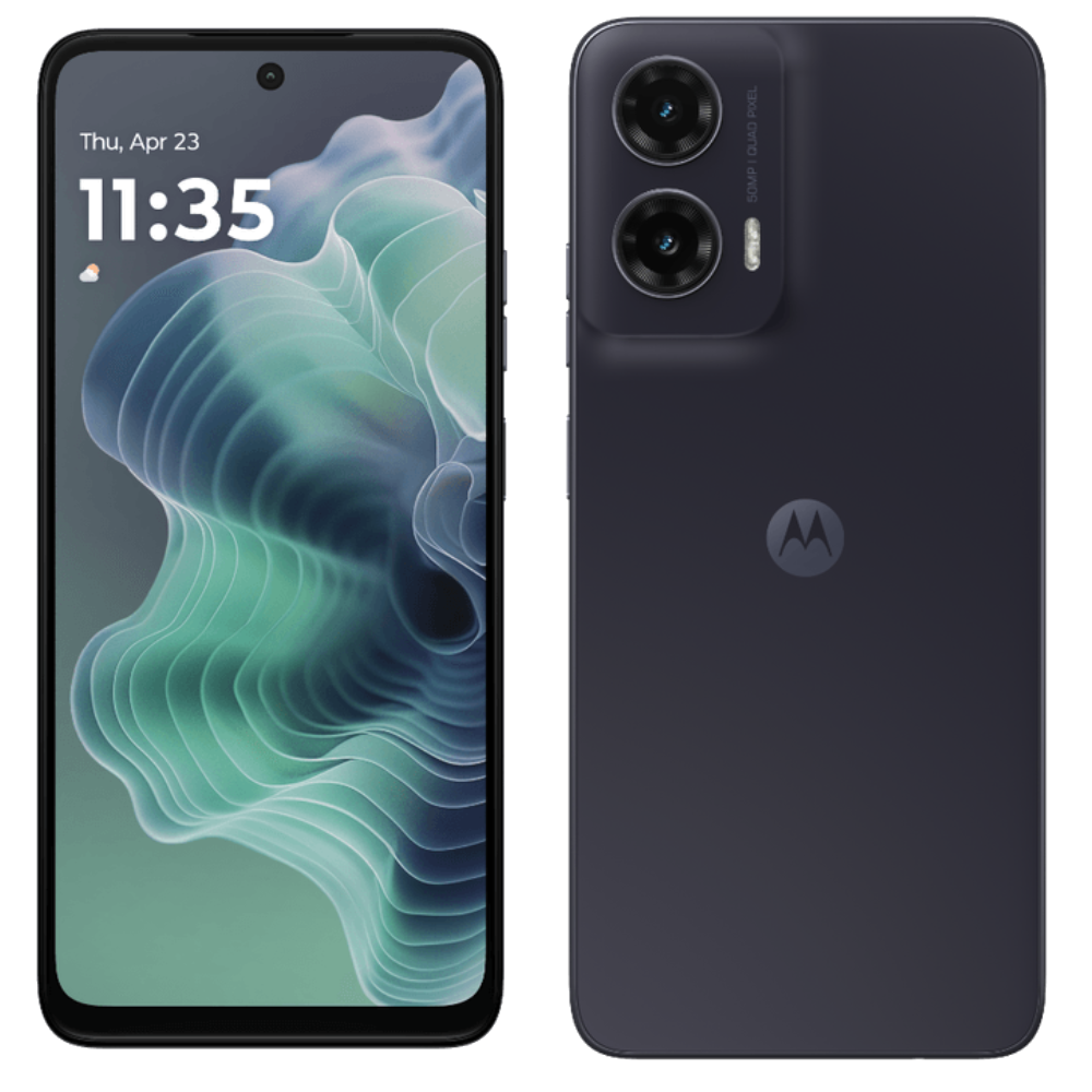 Moto G35 5G Front and Back Midnight Black