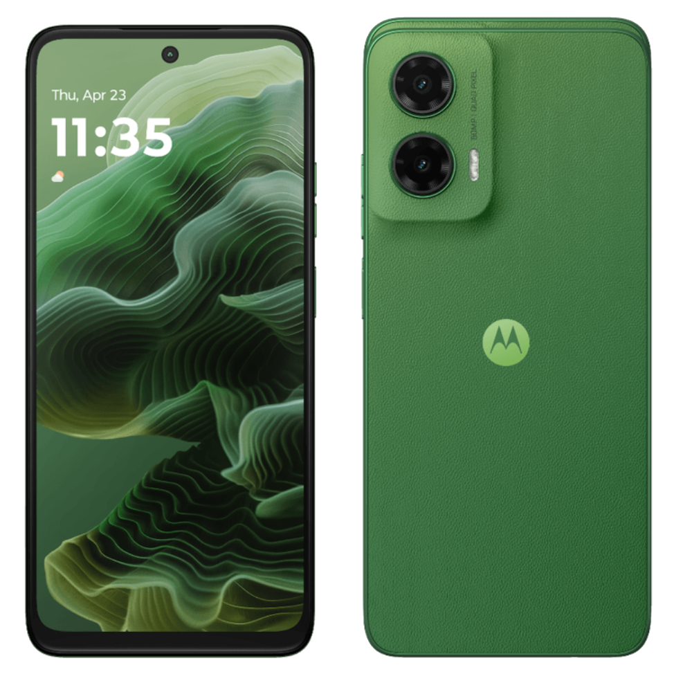 Moto G35 5G Front and Back Leaf Green