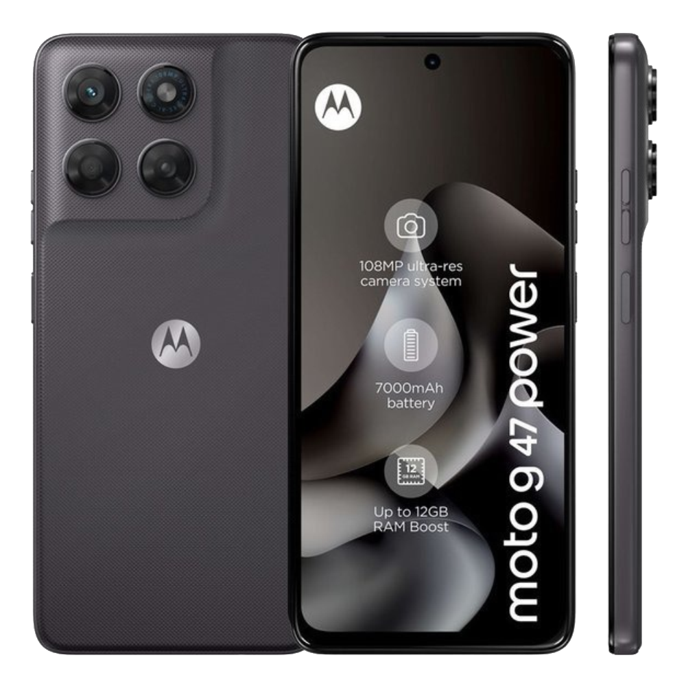 Moto G47 Power 5G Front Back and Side View