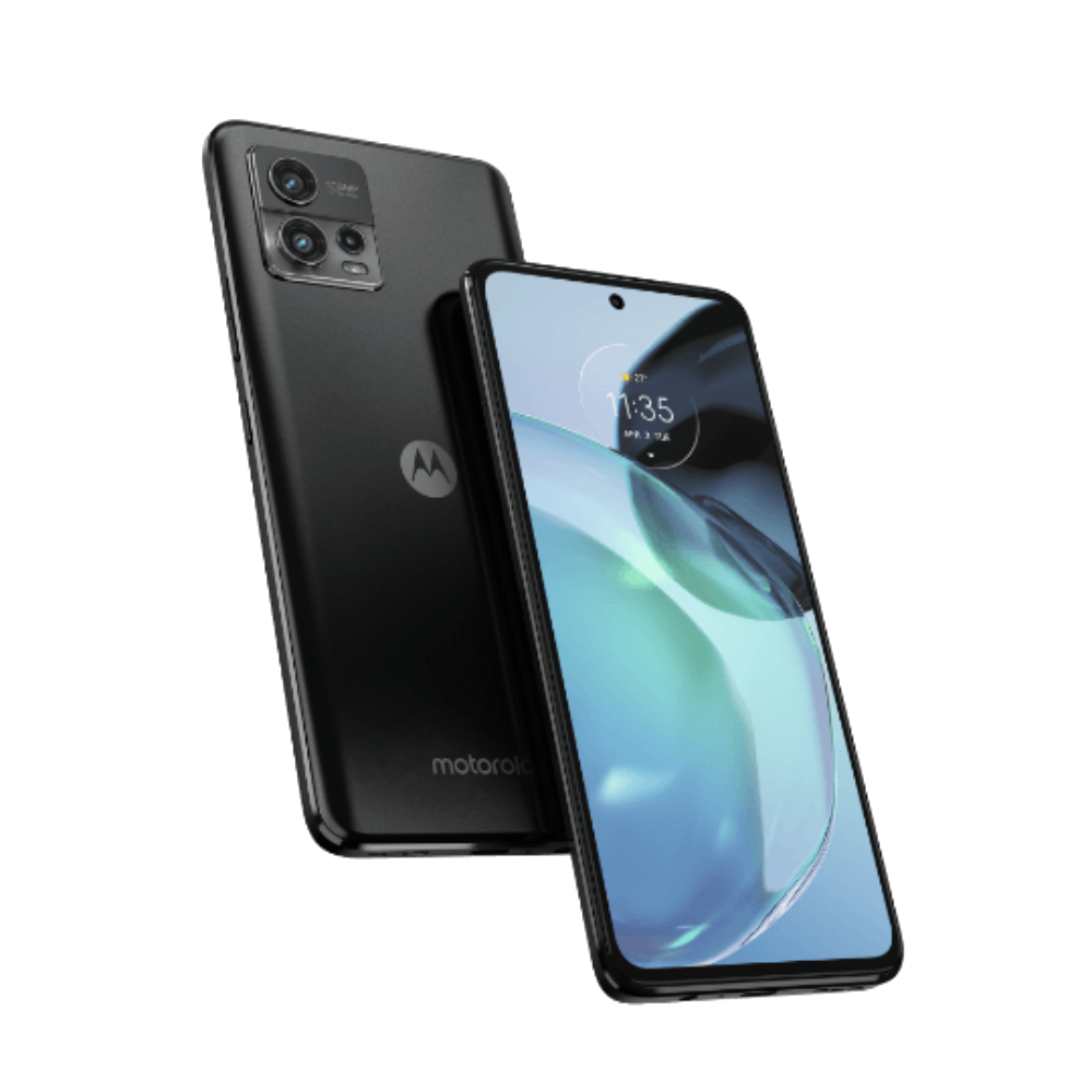 Moto G72 Meteorite Grey Front and Back Design