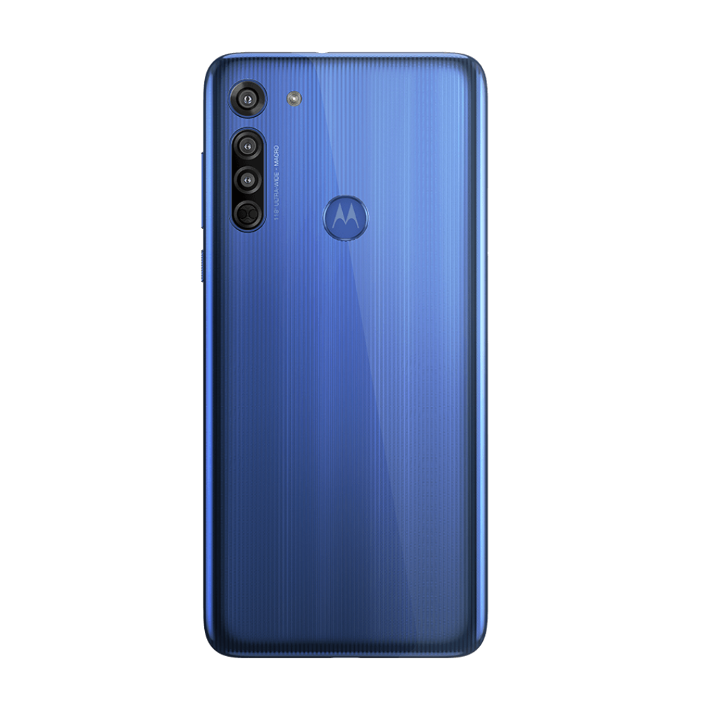 Moto G8 Back Neon Blue