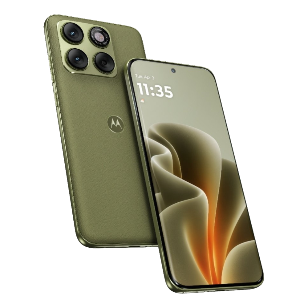 Motorola Edge 70 Neo Olive Green Front and Back View