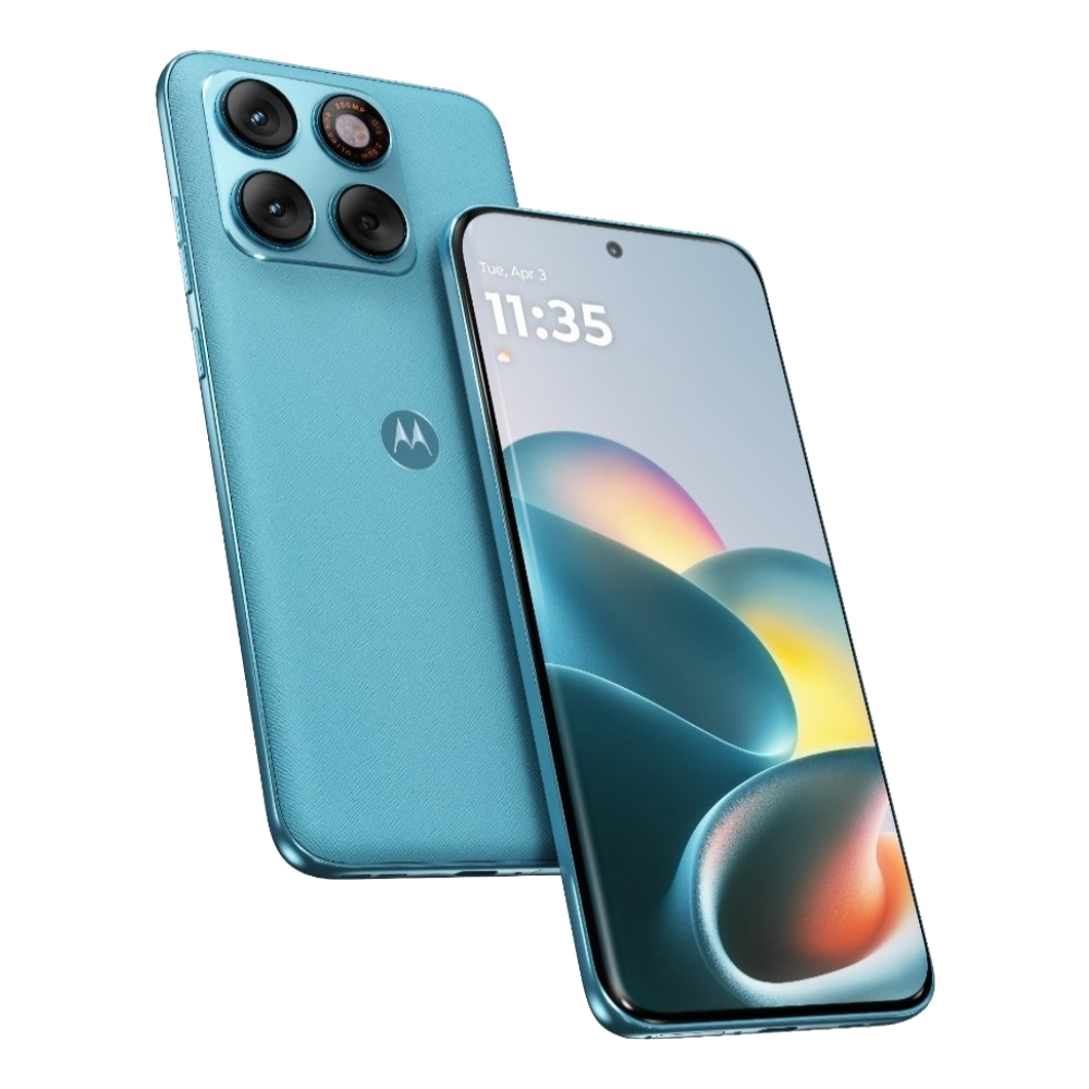 Motorola Edge 70 Neo Light Blue Front and Back View