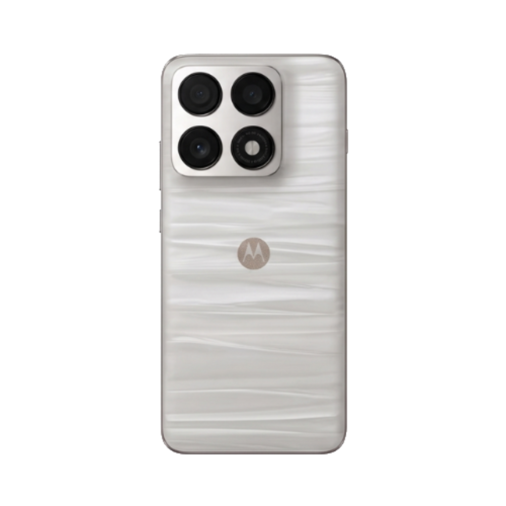 Motorola Edge 70 Pro Back View PANTONE Lily White