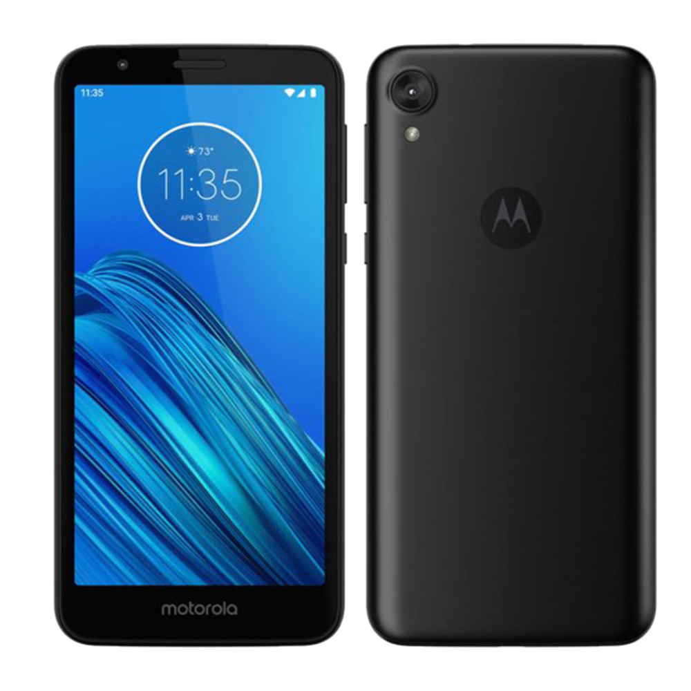 Motorola Moto E6 front back Starry Black