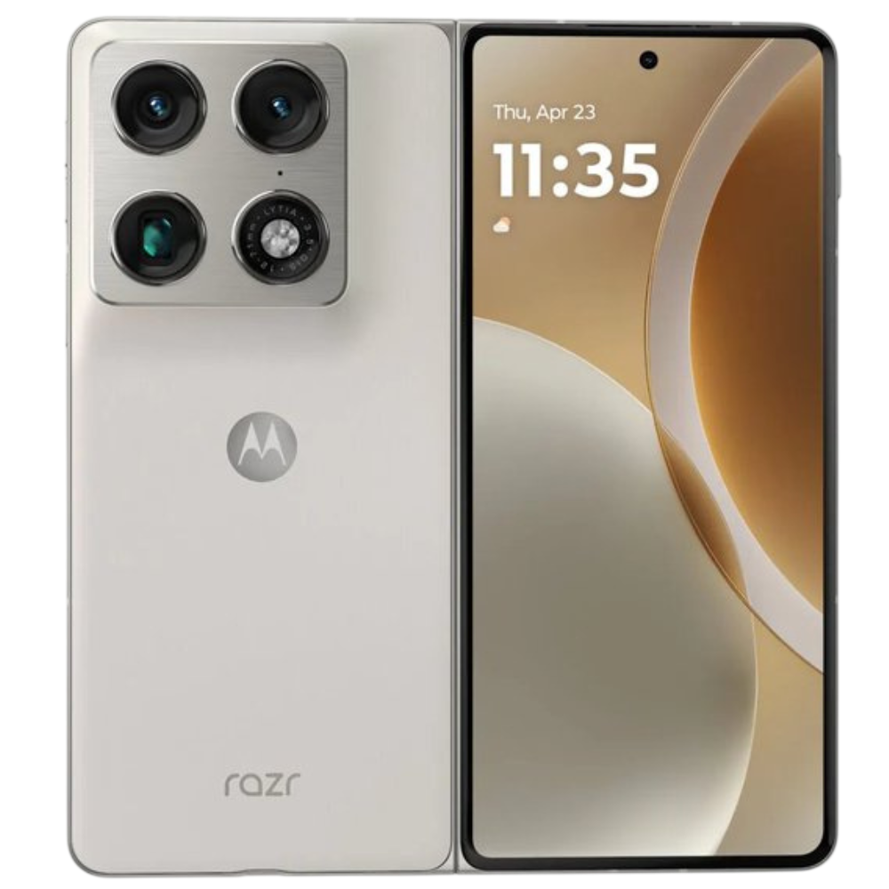 Motorola Razr Fold Pantone Lily White Front and Back