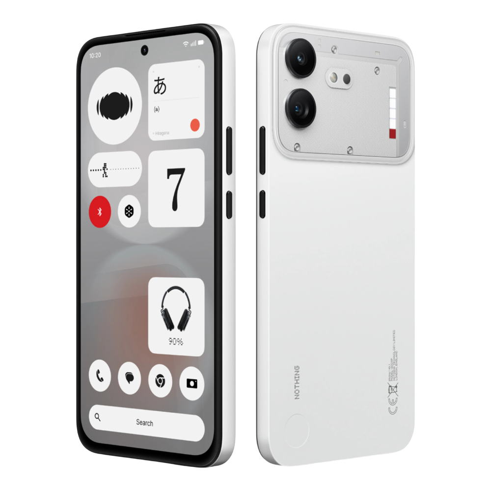 Nothing Phone (4b) Front Back and Side in White