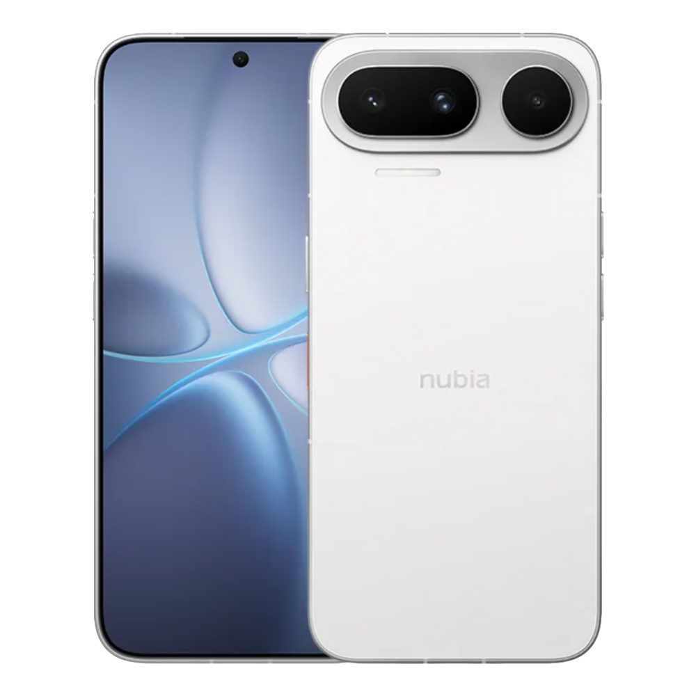 Nubia NaviX Ultra White Front and Back View